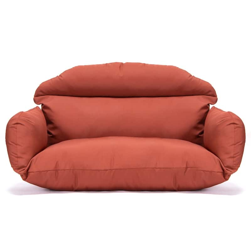 2-Person Hanging Egg Chair Cushion - Durable, Soft Outdoor Swing Seat Replacement - All Colors - Dark Orange