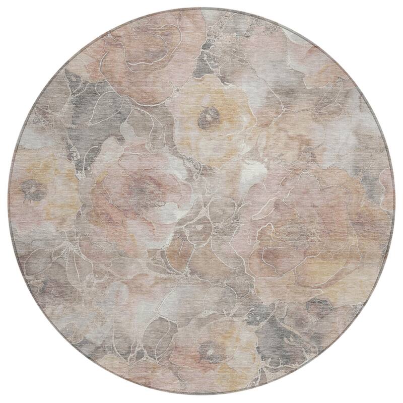 HomeRoots Floral Transitional Rectangle Outdoor Rug