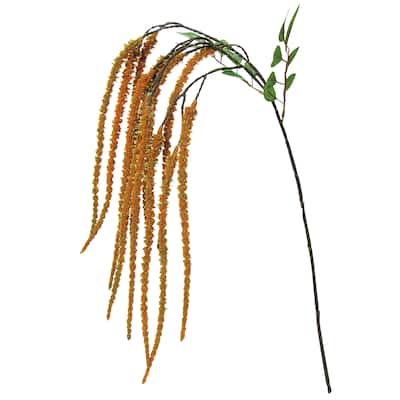 Set of 4 Orange Artificial Hanging Amaranthus Flower Stem Spray 37.5in - 37.5" L x 6" W x 1" DP