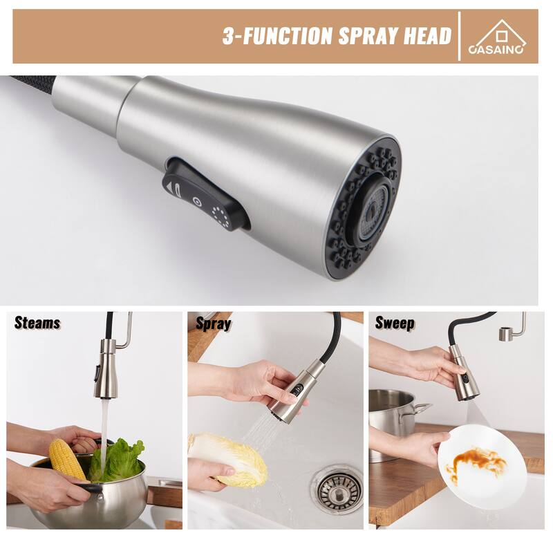 Single Handle Pull Down Sprayer Kitchen Faucet