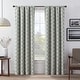 preview thumbnail 8 of 21, Eclipse Lollie Blackout Window Curtains (Set of 2) 63 Inches - Emerald