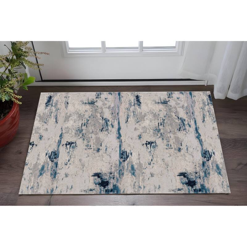 HomeRoots Abstract Modern Runner Area Rug - 60.00 in. x 27.00 in.  x 0.80 in.
