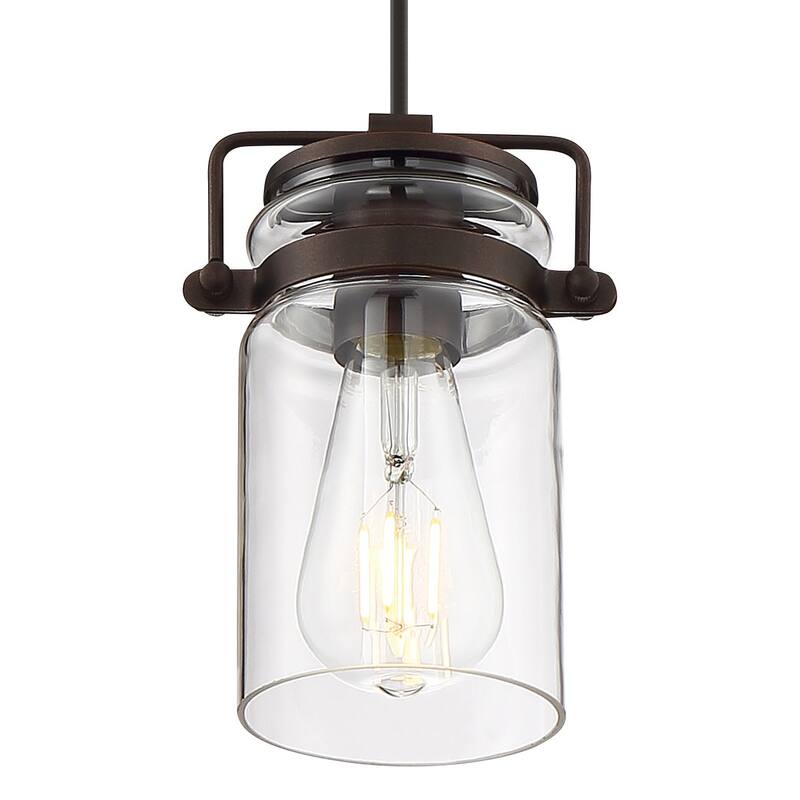 Nuvo Lighting 60/6731 Antebellum 5" Wide Mini Pendant - Mahogany Bronze / Clear