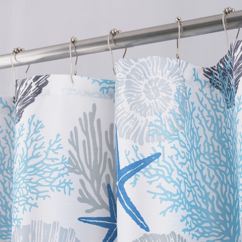 Cedar Flowers Palms Seashells Shower Curtain Collection