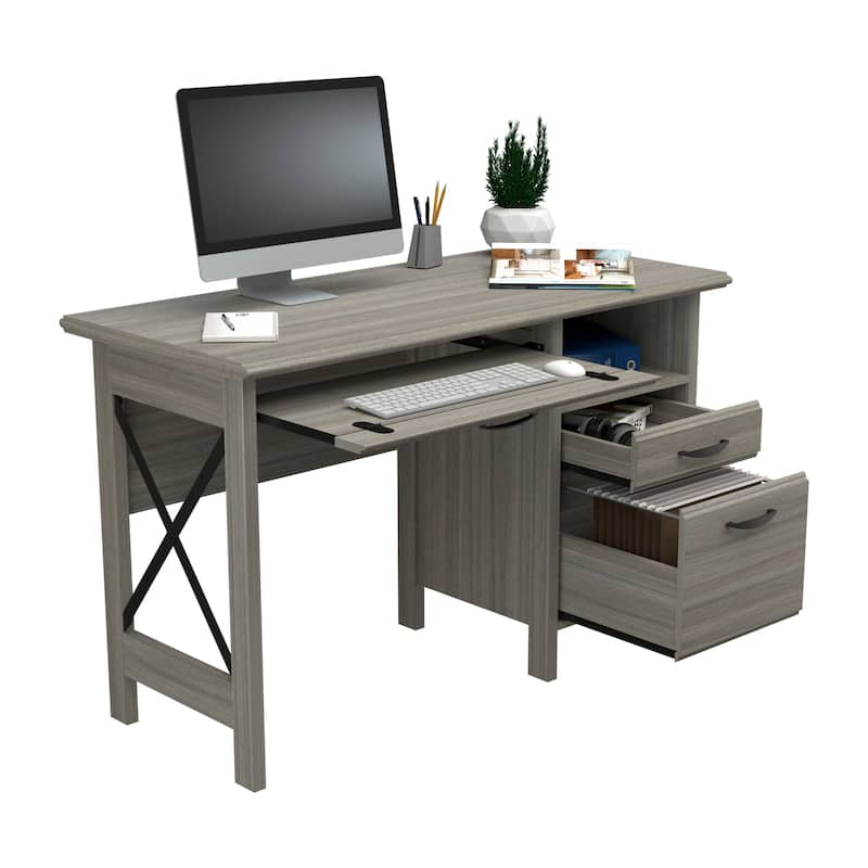 Inval 2-Drawer Computer Desk with Keyboard Tray - On Sale - Bed Bath