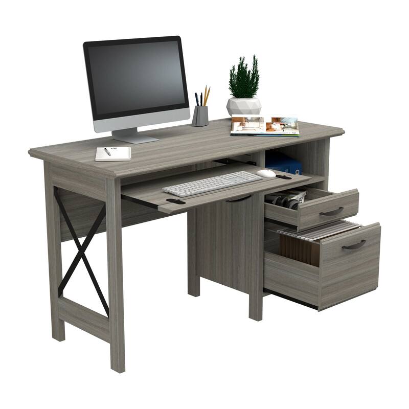 Inval 2-Drawer Computer Desk with Keyboard Tray - On Sale - Bed Bath