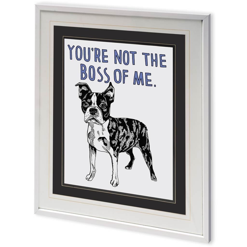 Boston Terrier by Natasha Marie a Framed Art Print Matted under Glass