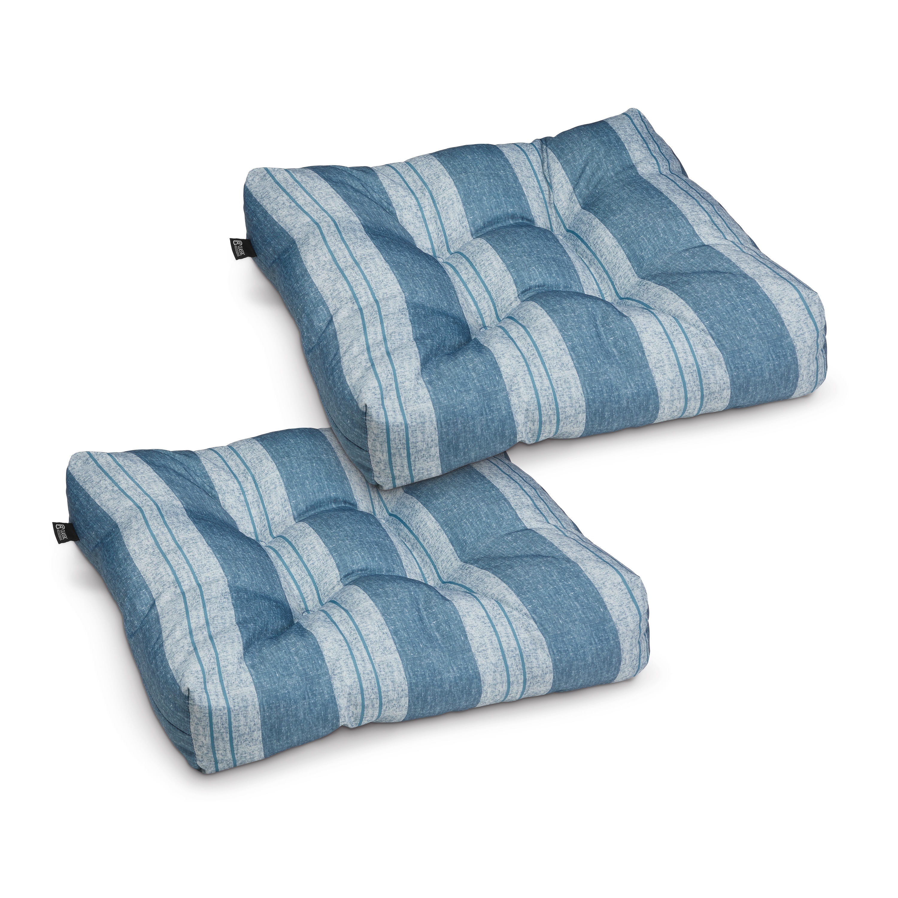 RACE LEAF Chair Cushions 19 x 19 Patio Chair Seat Pads, Set of 2 Thick  Fill Tufted Square Patio Cushions, Water-Resistant with Ties for Non-Slip