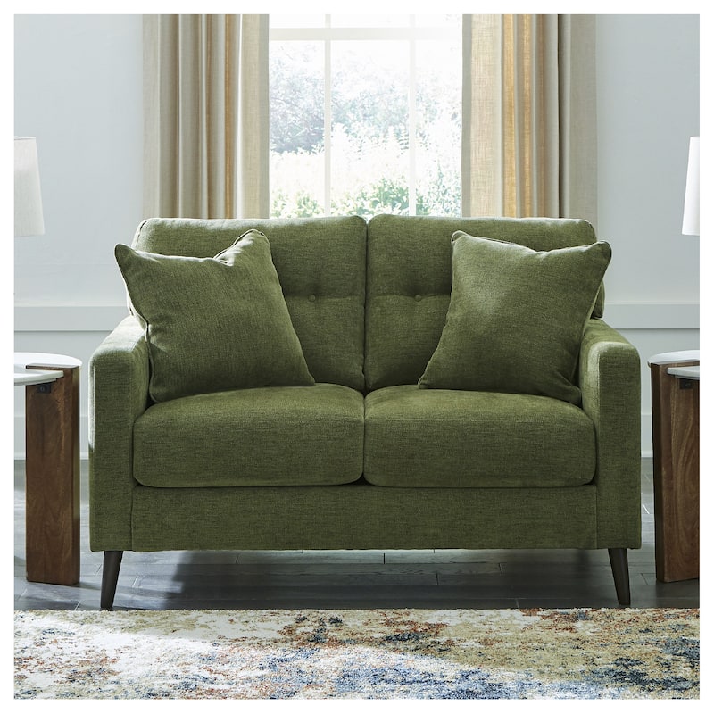 Signature Design by Ashley Bixler Loveseat - 57" W x 38" D x 37" H - Olive