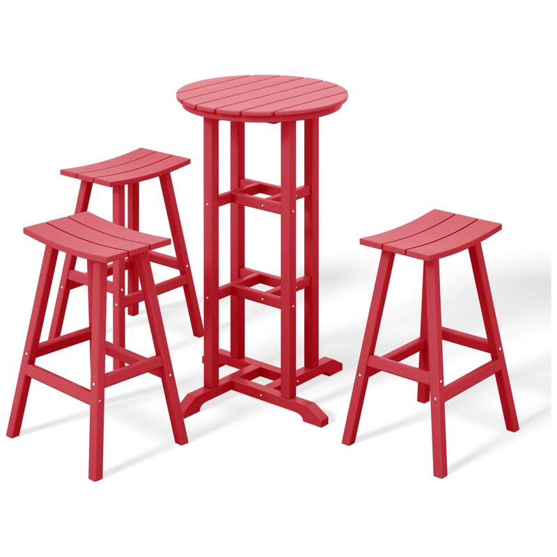 Laguna Hdpe All Weather Outdoor Patio Bistro Bar Set (4-Piece Set)