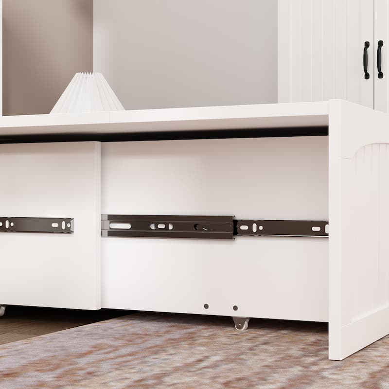 Convertible Murphy Bed Multifunctional Rooms Accent Cabinet Dresser