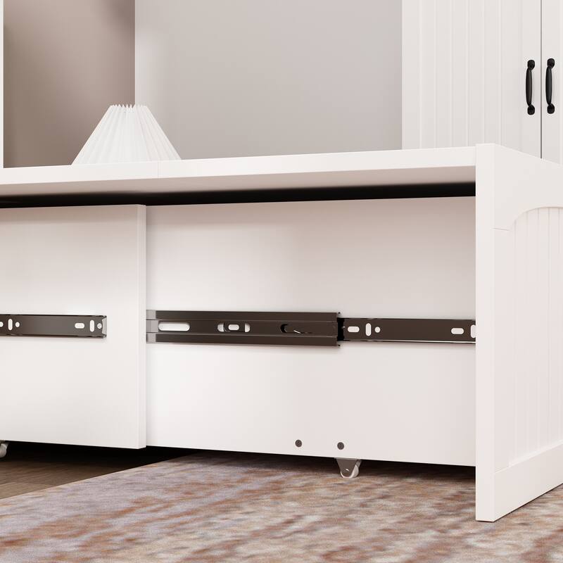 Space-Saving Murphy Bed with Storage Cabinet, Ideal for Apartments
