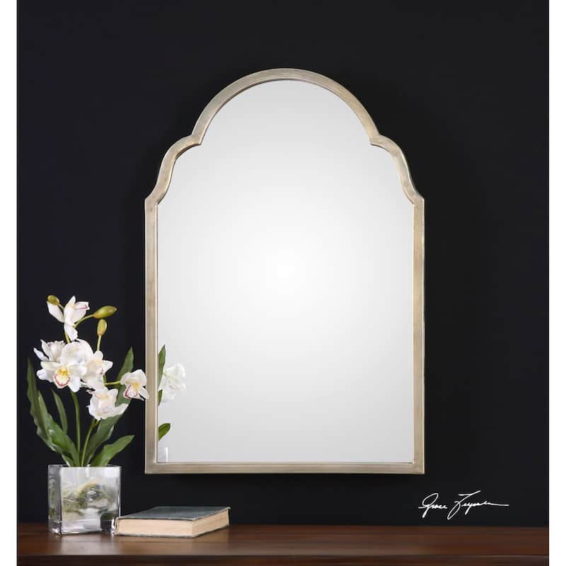 Uttermost Brayden 30" x 20" Petite Arched Cathedral Wall Mirror