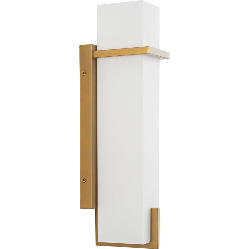 Antrim Collection One-Light Soft Gold Modern Medium Outdoor Wall Lantern - 5.25 in x 5 in x 18 in