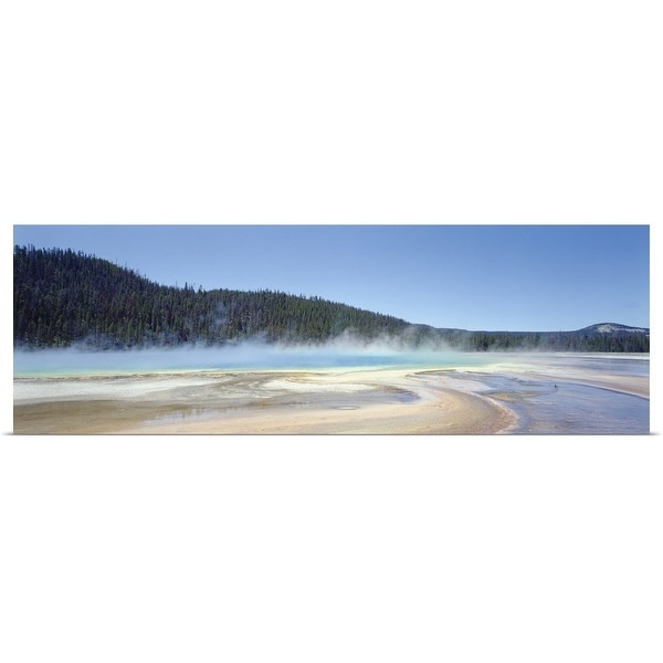 "Steam over a hot spring, Grand Prismatic Spring, Yellowstone National Park, Wyoming" Poster Print