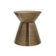 preview thumbnail 15 of 17, 20"L Metal Drum Accent Table with Hammered Design, Contemporary Side, End, and Nightstand Table for Living Room and Bedroom