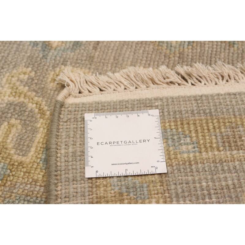 ECARPETGALLERY Hand-knotted Oushak Grey Wool Rug - 7'10 x 9'11