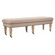 preview thumbnail 9 of 7, SAFAVIEH En Vogue Barney Taupe Oak Bench - 63" x 20.9" x 18.3"
