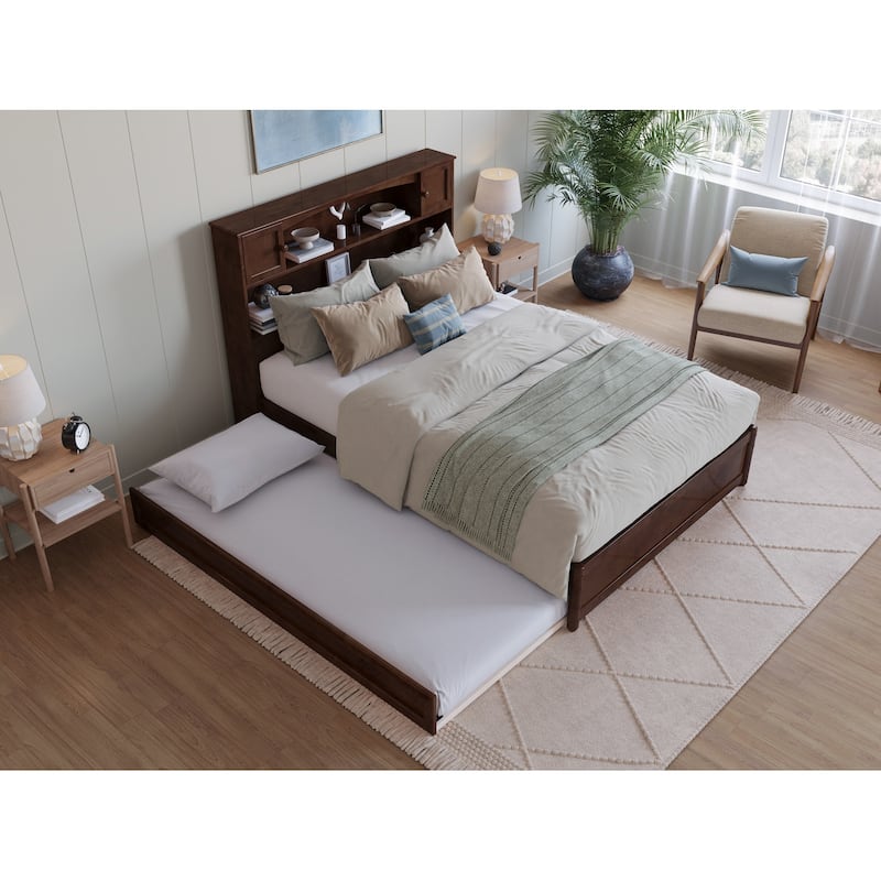 Hadley Platform Bed with Panel Footboard and Twin Trundle