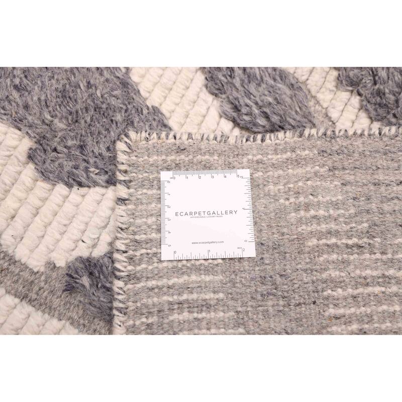 ECARPETGALLERY Hand-knotted Tangier Cream Wool Rug - 5'0 x 7'10