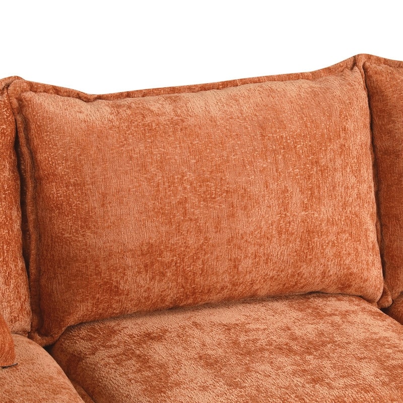 82.67 "Modern Chenille L Shaped Sectional Sofa,Sleeper Sofa with Storage Ottoman,Pillows and Charging Station