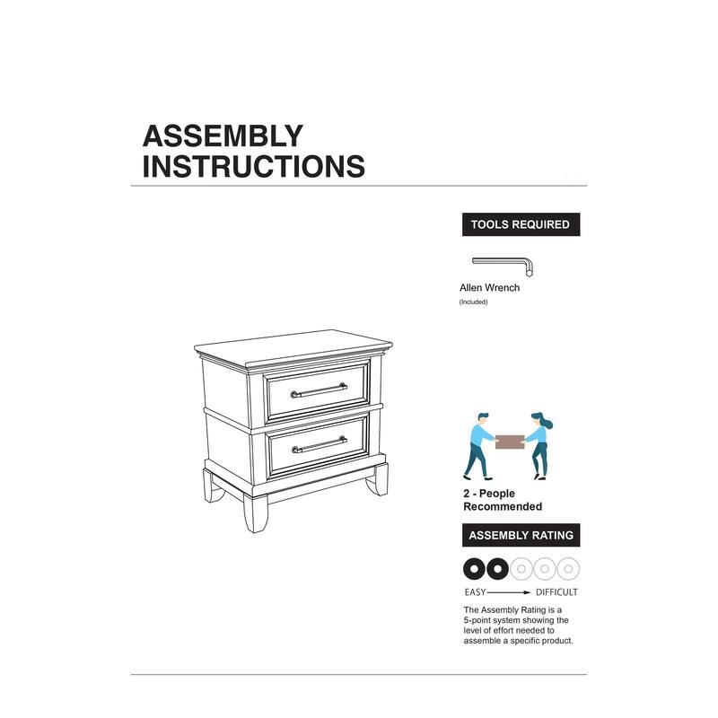 Contemporary Gray Solid Wood Veneer 1pc Nightstand w/ Pewter Pulls & Crown Molding for Bedroom