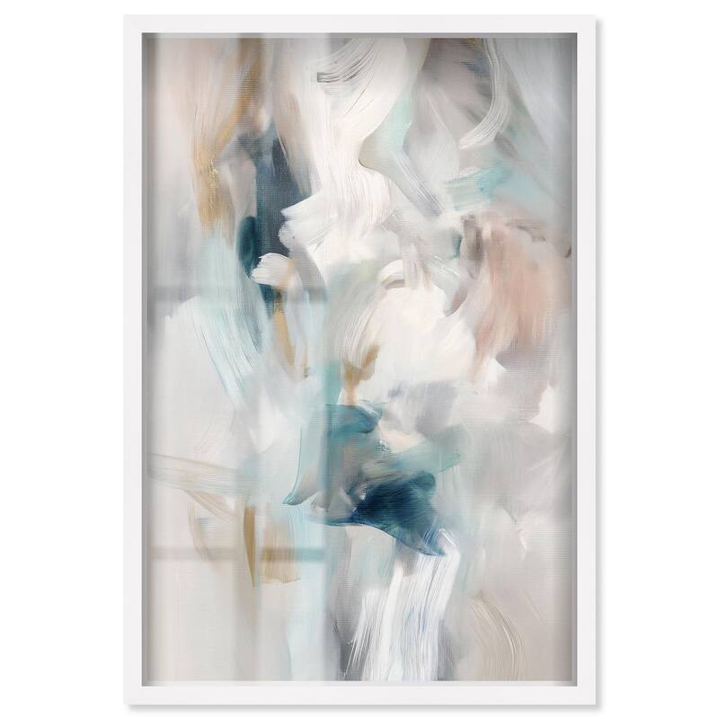 Whispering Colors III Shadowbox by Art Remedy - White - 24" x 36"