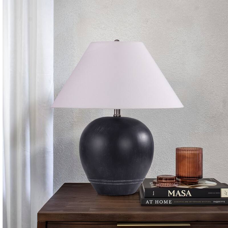 Ceramic Table Lamp with Linen Shade