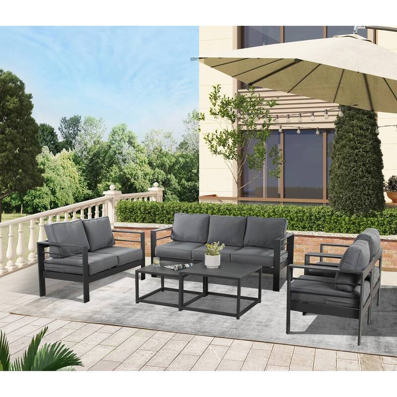 Royalcraft 6 pcs Aluminum Outdoor Patio Conversation Set