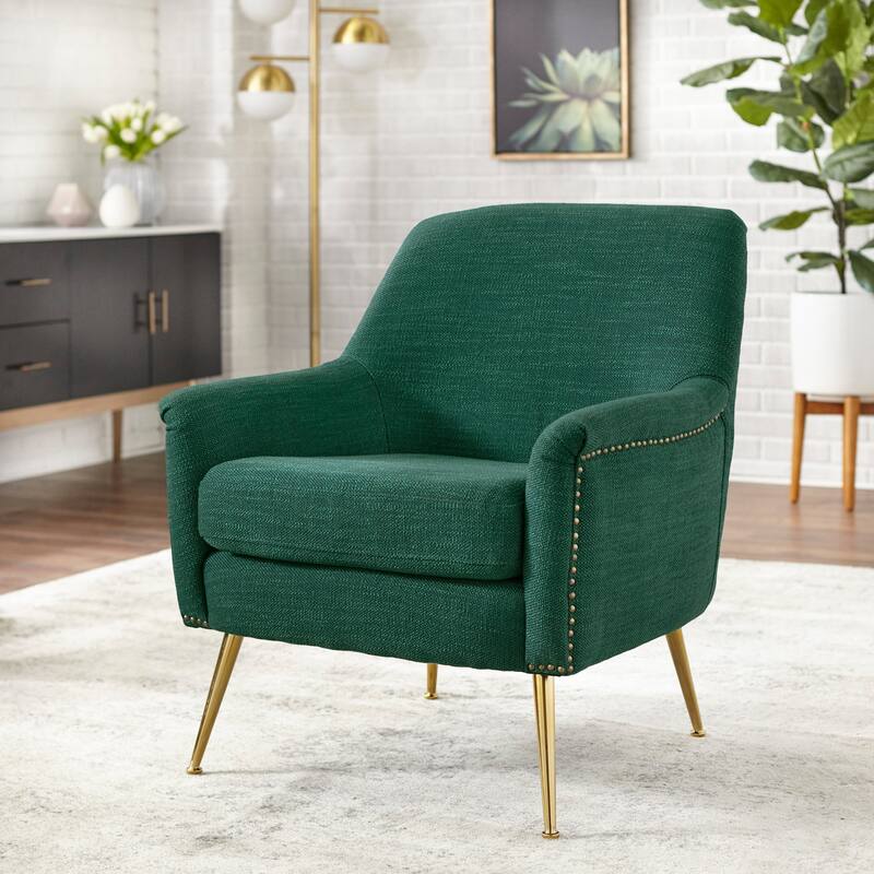 Lifestorey Vita Mid-century Upholstered Accent Chair - Green