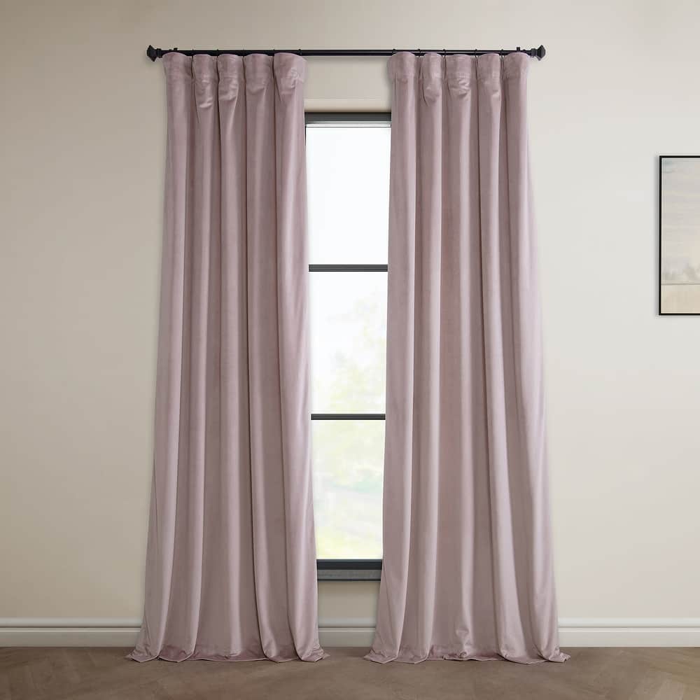 Exclusive Fabrics Heritage Plush Velvet Room Darkening Curtains (1 Panel) Luxury Velvet Curtains for Bedroom & Living Room.