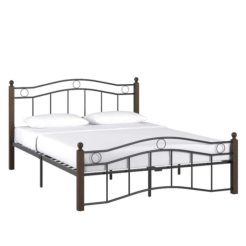 Sadie Brown and Black Metal Bed by iNSPIRE Q Classic