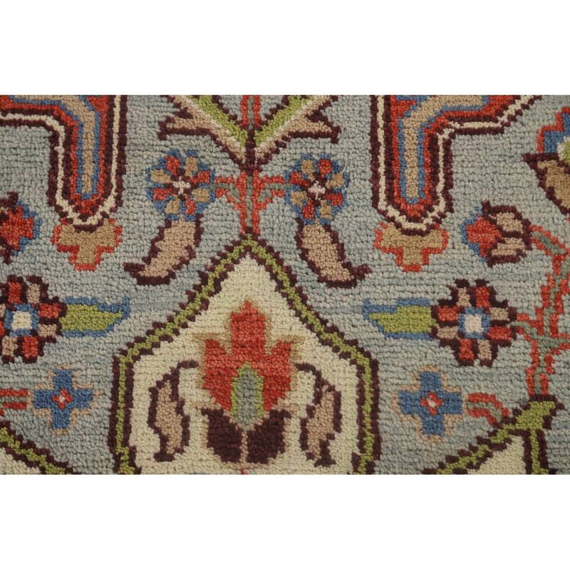 Traditional Heriz Serapi Oriental Area Rug Handmade Wool Carpet - 8'11" x 11'10"