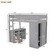 preview thumbnail 5 of 6, Gray Pine Wood Loft Bed with Wardrobes, 2-Drawer Desk, and Cabinet, Full-Length Guardrail