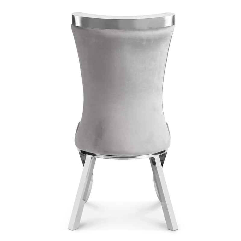 Furniture of America Thaddeus Glam Velvet High Back Side Chair (Set of 2)
