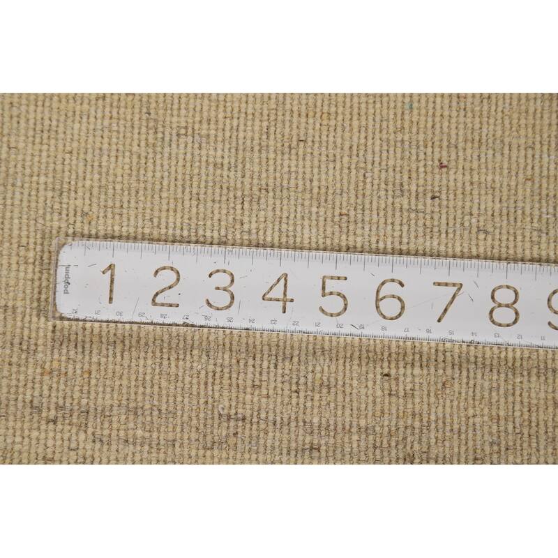 Gabbeh Modern Rug Hand-Knotted Solid Contemporary Wool Carpet - 3'11"x 5'10"