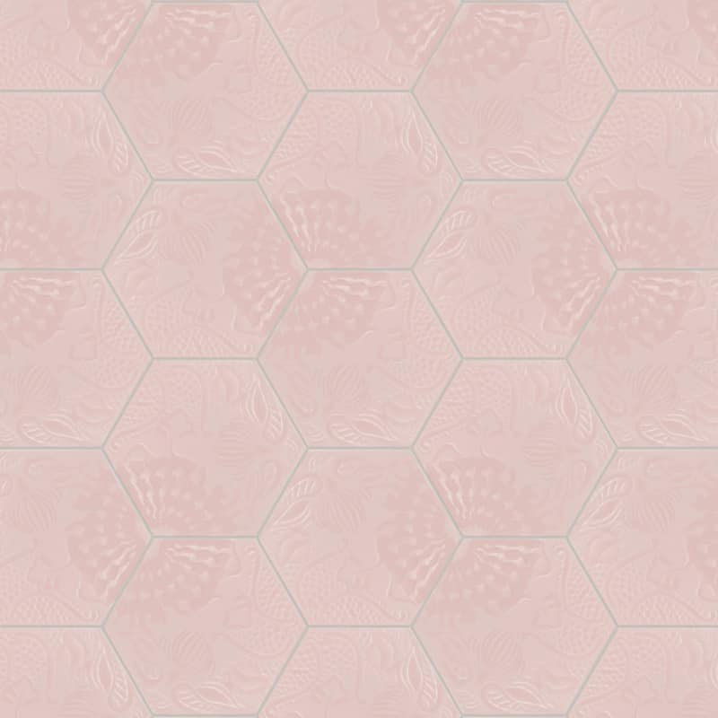 Merola Tile Gaudi Lux Hex Rose 8-5/8" x 9-7/8" Porcelain Floor and Wall Tile