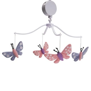 Bedtime Originals Butterfly Meadow Pink/Purple Musical Baby Crib Mobile