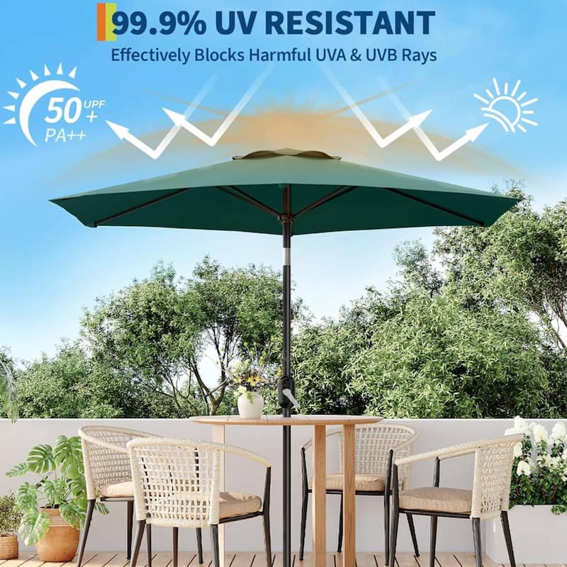 9FT UV Protection Patio Table Umbrella Outdoor for Garden, Pool, Deck, Backyard