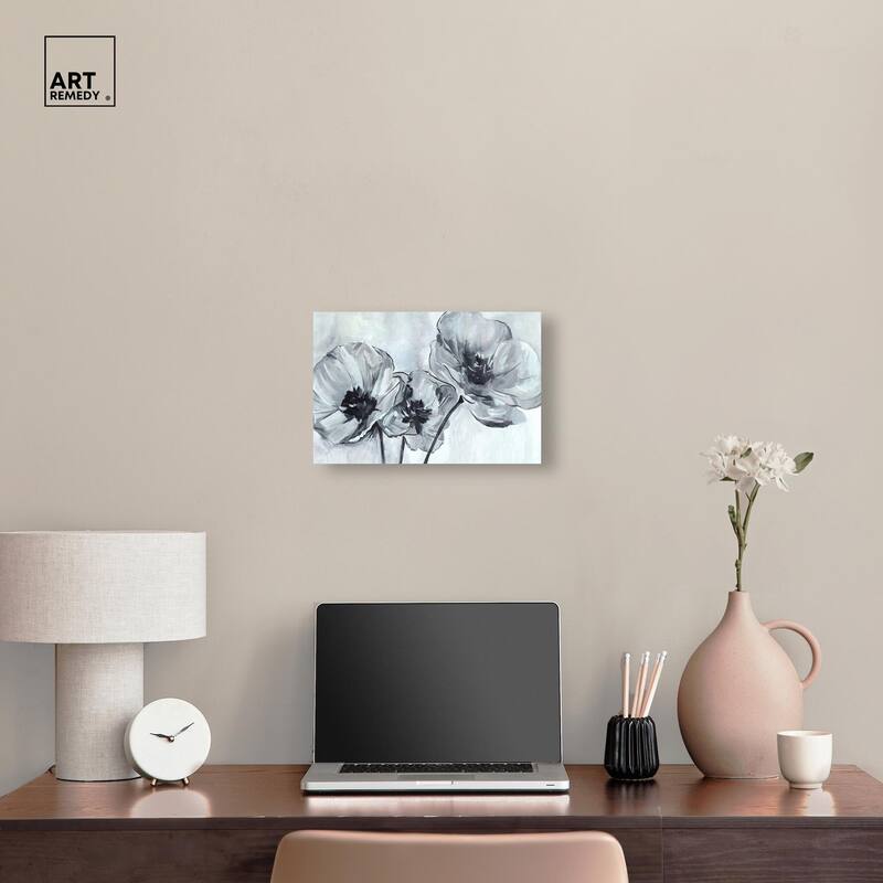 Flower Impressions Canvas by Art Remedy, Gallery Wrapped