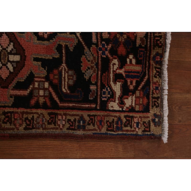 Vintage Geometric Traditional Heriz Persian Wool Area Rug Hand-knotted - 7'5" x 10'7"