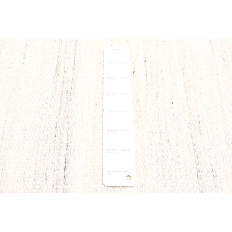 ECARPETGALLERY Flat-Weave Ankara FW Ivory Wool Kilim - 5'0 x 7'6