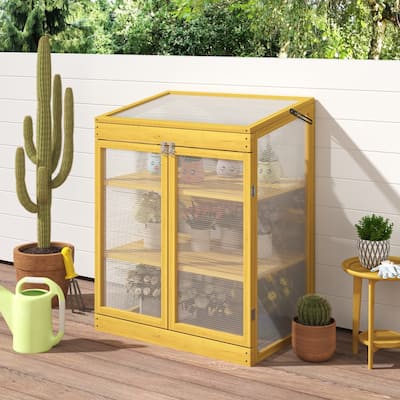 Garden Greenhouse Cabinet with 2-Tier