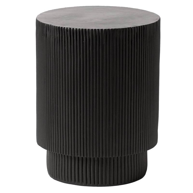 Eden 14-Inch Wide Round Side Table in Fiberstone Accent End Table for Indoor and Outdoor