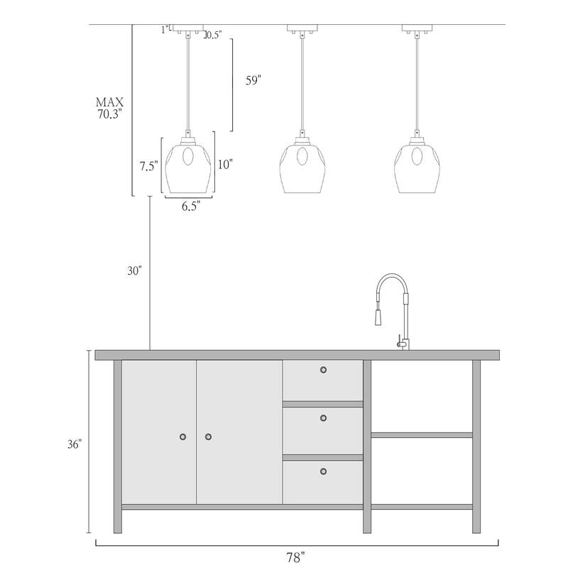 Denan Modern Glam 1-Light Gold Textured Wine Glass Pendant Bar Light for Bedroom Kitchen Island - Plating Brass - D 6.5" x H 10"
