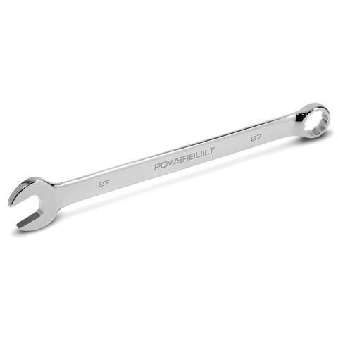 Powerbuilt 27 MM Fully Polished Long Pattern Metric Combination Wrench - 641686