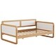 preview thumbnail 4 of 6, U-shape Daybed Twin Size Bed Solid Wood Frame Sofa Bed with Trundle Bed and Curved Guardrail for Adults, No Need Box Spring