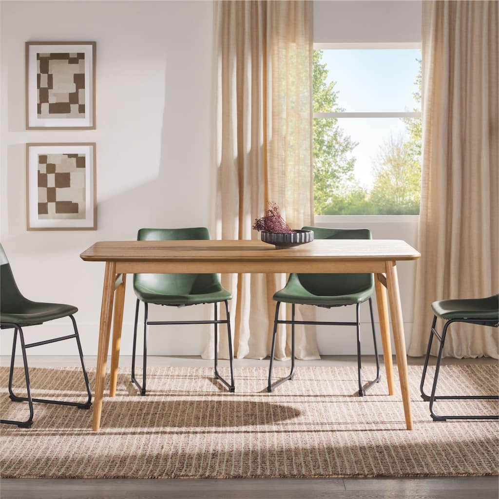 Walker Edison Mid-Century Modern 59" Wood Dining Table
