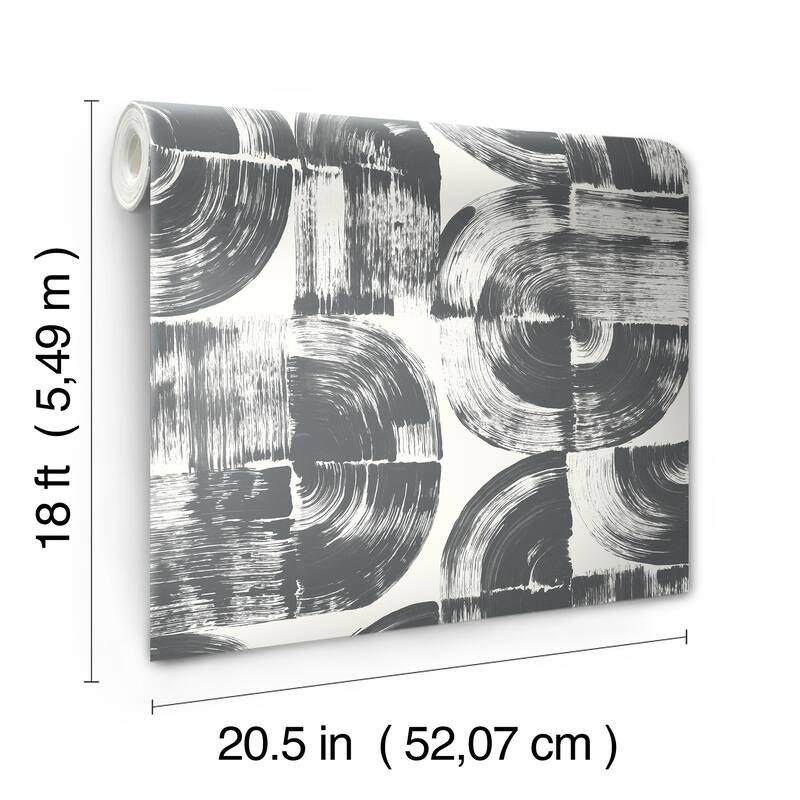 Elias Black Peel and Stick Wallpaper