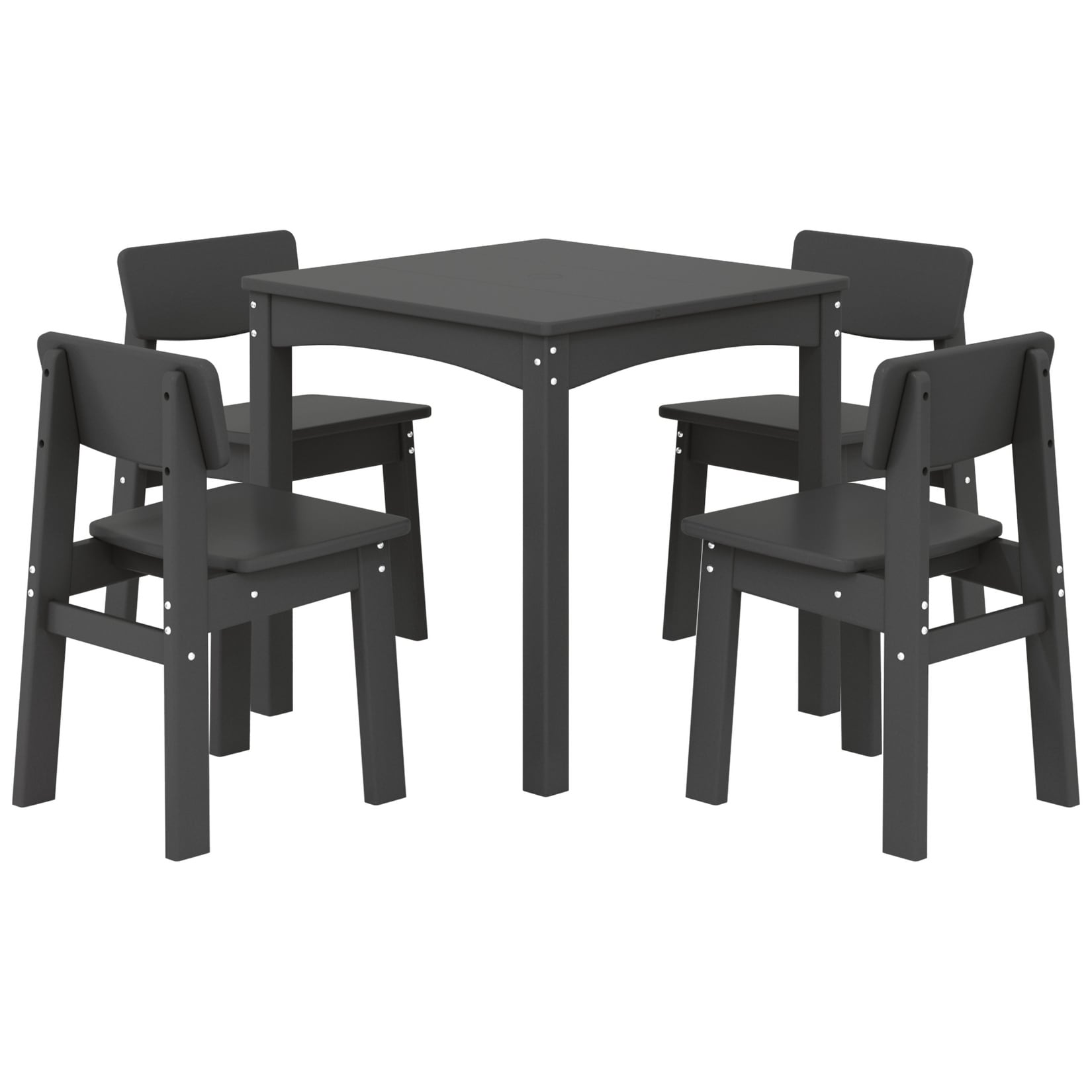 Polytrends Garden Party Kids Outdoor 5-Pieces Dining Set